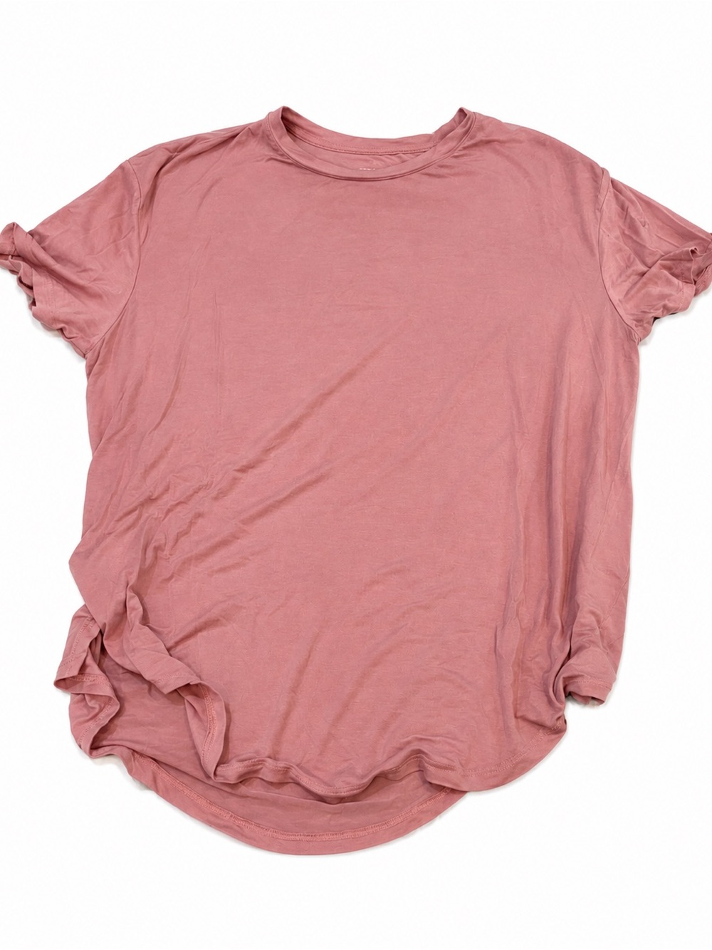 Time and Tru Dusty Rose Short Sleeve Crewneck Tee